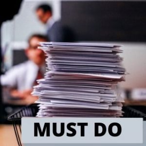 Must do list of priorities